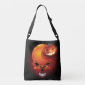 Halloween Skull en Pumpkin Crossbody Tas (Achterkant)
