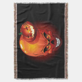 Halloween Skull en Pumpkin Deken (Voorkant Verticaal)