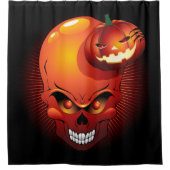 Halloween Skull en Pumpkin Douchegordijn (Voorkant)