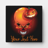 Halloween Skull en Pumpkin Fotoplaat (Voorkant)