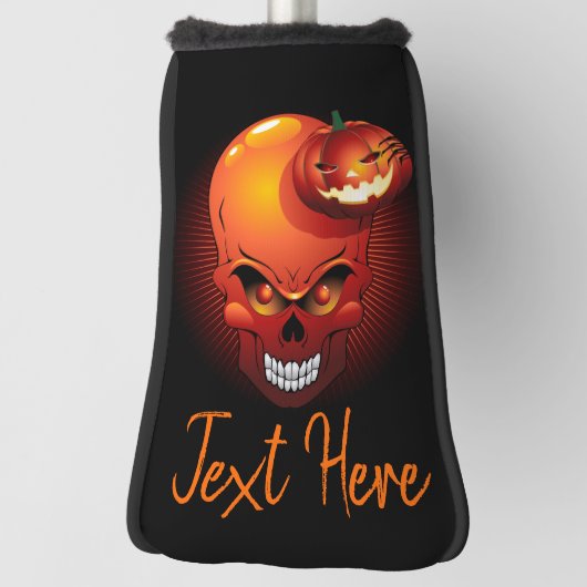 Halloween Skull en Pumpkin Golfheadcover (Draai 90)