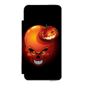 Halloween Skull en Pumpkin Incipio iPhone Portemonnee Hoesje (Voorkant Agenda)