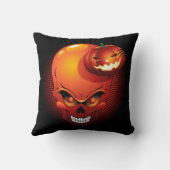 Halloween Skull en Pumpkin Kussen (Achterkant)