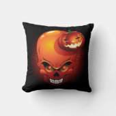 Halloween Skull en Pumpkin Kussen (Voorkant)