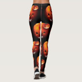Halloween Skull en Pumpkin Leggings (Achterkant)