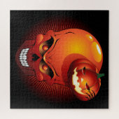 Halloween Skull en Pumpkin Legpuzzel (Horizontaal)