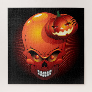 Halloween Skull en Pumpkin Legpuzzel