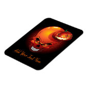 Halloween Skull en Pumpkin Magneet (Linkerzijde)