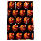Halloween Skull en Pumpkin Medium Cadeauzakje (Achterkant)