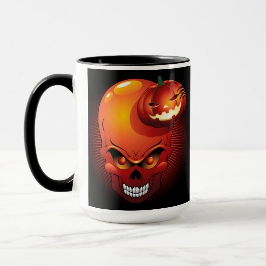Halloween Skull en Pumpkin Mok (Links)