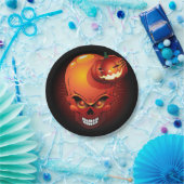 Halloween Skull en Pumpkin Papieren Bordje (Feest)