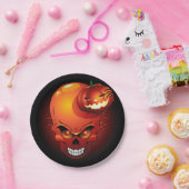 Halloween Skull en Pumpkin Papieren Bordje (Feest)