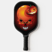 Halloween Skull en Pumpkin Pickleball Paddle (Achterkant)