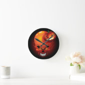 Halloween Skull en Pumpkin Ronde Klok (Huis)