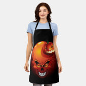 Halloween Skull en Pumpkin Schort (Gedragen)