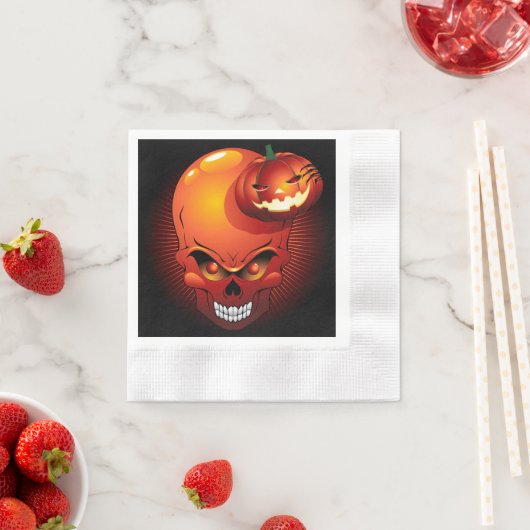 Halloween Skull en Pumpkin Servet (Insitu)