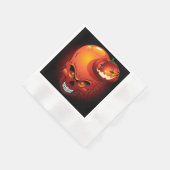 Halloween Skull en Pumpkin Servet (Hoek)