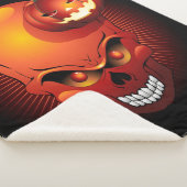 Halloween Skull en Pumpkin Sherpa Deken (3/4)