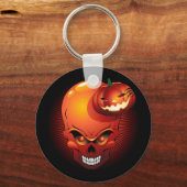 Halloween Skull en Pumpkin Sleutelhanger (Voorkant)
