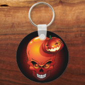Halloween Skull en Pumpkin Sleutelhanger (Voorkant)