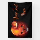 Halloween Skull en Pumpkin Spandoek (Verticaal)