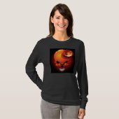 Halloween Skull en Pumpkin T-Shirt (Voorkant volledig)