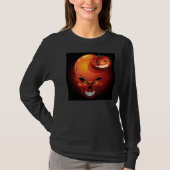 Halloween Skull en Pumpkin T-Shirt (Voorkant)
