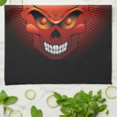 Halloween Skull en Pumpkin Theedoek (Gevouwen)