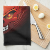 Halloween Skull en Pumpkin Theedoek (Quarter Fold)