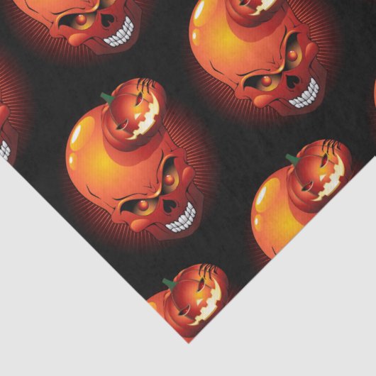 Halloween Skull en Pumpkin Tissuepapier (Detail)