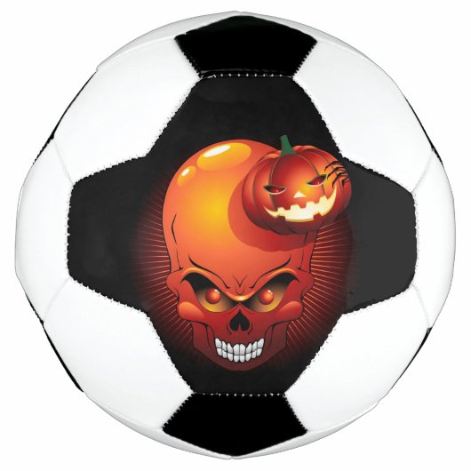 Halloween Skull en Pumpkin Voetbal (Voorkant)