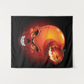 Halloween Skull en Pumpkin Wandkleed (Voorkant (horizontaal))