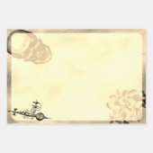 Halloween Skull en Spider Web Scary Ephemera Inpakpapier Vel (Voorkant 2)