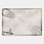 Halloween Skull en Spider Web Scary Ephemera Inpakpapier Vel (Voorkant)