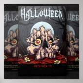 Halloween Skull en Zombie Claw Poster (Voorkant)