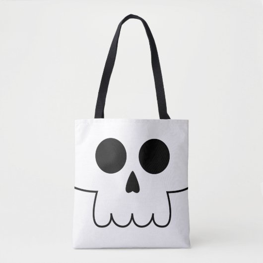 Halloween Skull Face Canvas tas (Voorkant)