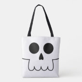 Halloween Skull Face Canvas tas (Achterkant)