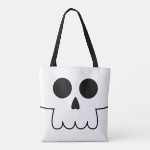 Halloween Skull Face Canvas tas
