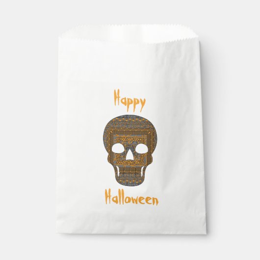 Halloween Skull Favor Bag Bedankzakje (Voorkant)