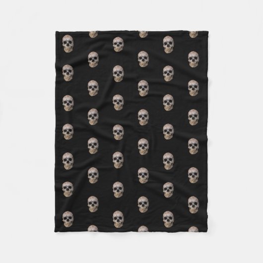 Halloween Skull Fleece Deken (Voorkant)