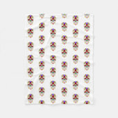 Halloween Skull Fleece Deken (Voorkant)