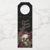 Halloween, Skull, Gothic Halloween, Party supply Flessenhanger (Voorkant)