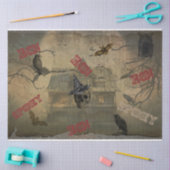 Halloween Skull Haunted House Scary Tissuepapier (Craft)