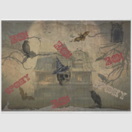 Halloween Skull Haunted House Scary Tissuepapier