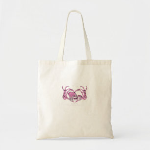 Halloween Skull Heart Hands Skeleton Beanie Design Tote Bag
