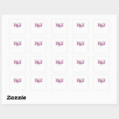 Halloween Skull Heart Hands Skeleton Beanie Design Vierkante Sticker (Vel)