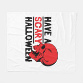 Halloween Skull - Heb een enge halloween Fleece Deken (Voorkant (Horizontaal))