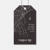 Halloween Skull Herfst Floral Spider Web Dank u Cadeaulabel (Achterkant)