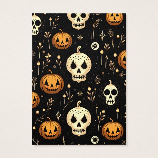 Halloween Skull Jackolanterns Oorbel Display Kaart (Achterkant)