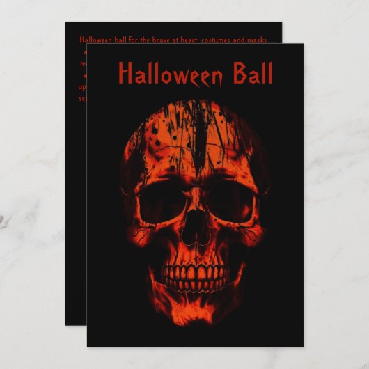 Halloween Skull Kaart (Voorkant / Achterkant)